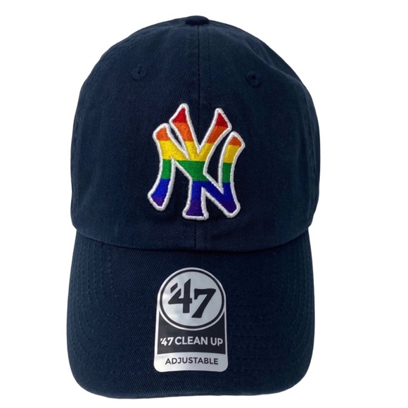 New York Yankees RARE Rainbow Baseball Cap NYC Dad Hat Logo Colorful Team City - Picture 1 of 10
